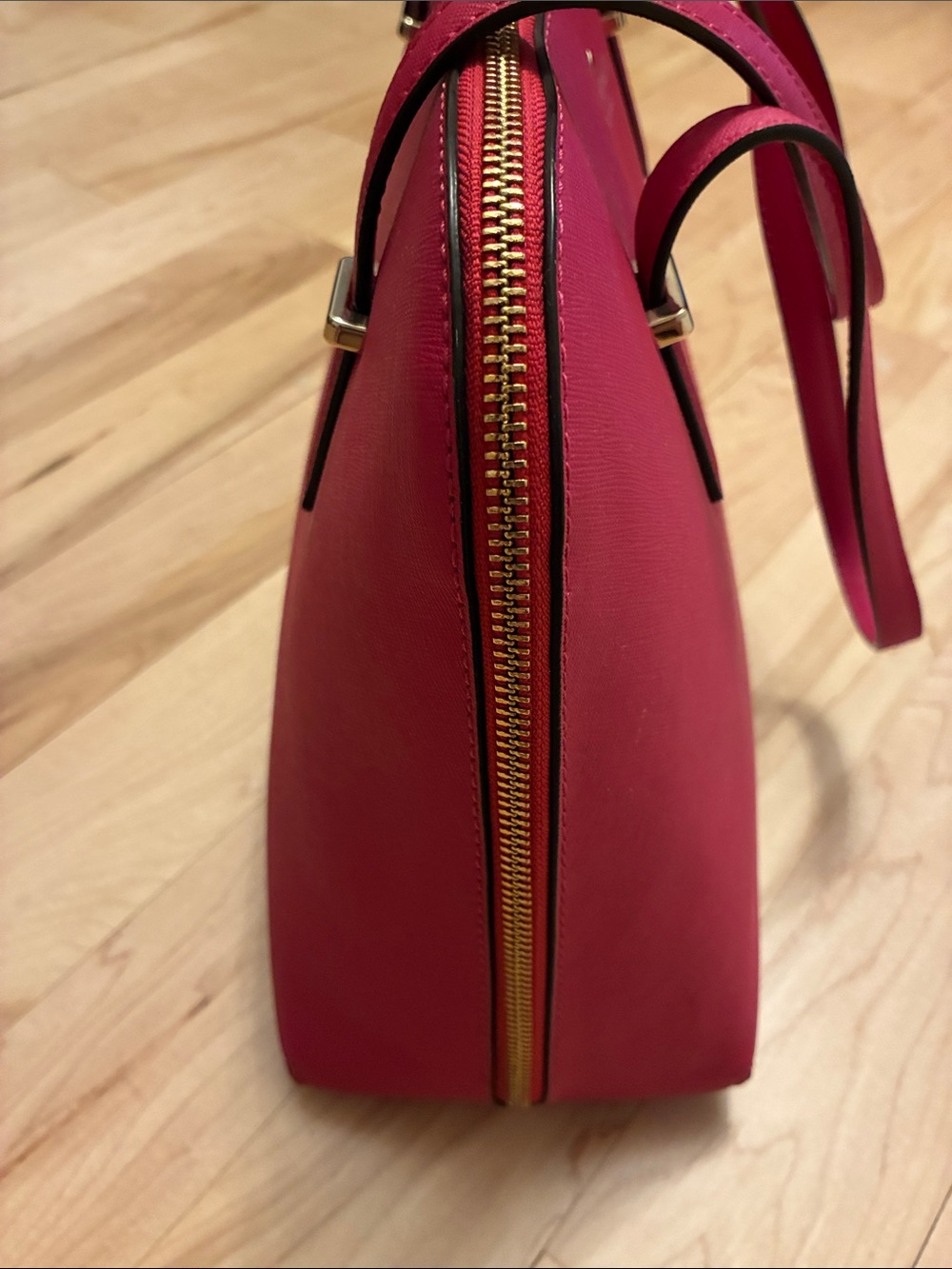 Kate Spade hot pink Dome Satchel Tote in Embossed Leather - Picture 9 of 12
